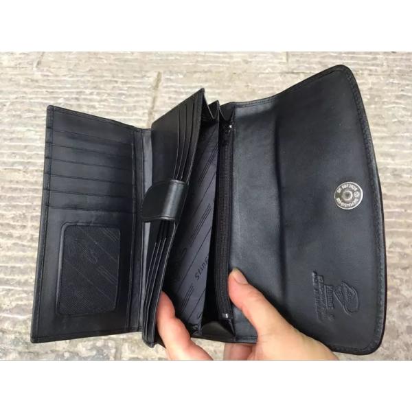 Authentic Stingray Skin Female Long  Flower Trifold Wallet Genuine Leather Lady Large Clutch Bag Women Floral Coin Purse