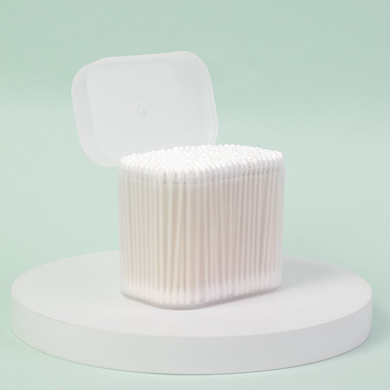 White Beauty Cotton Swabs Biodegradable Beauty Cotton Buds High Strength
