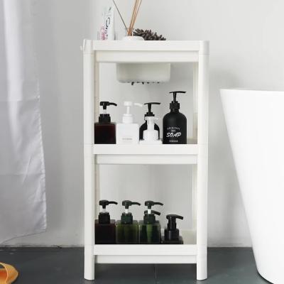 White Plastic Bathroom Corner Shelves 4 Layer Plastic Bathroom Corner Shelf