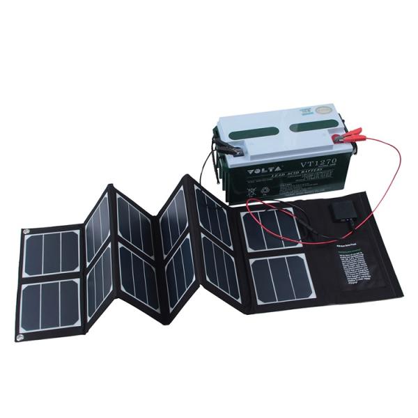 Suitcase Solar Panel Kit 40W 50W 60W Outdoor Camping Waterproof Folding Solar Panel Bag