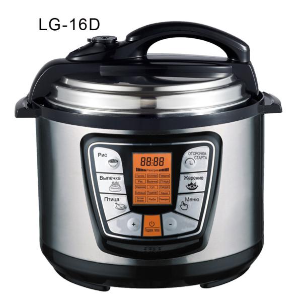 Space Saving Electric Steam Pressure Cooker Ergonomic Design Time Delay Function