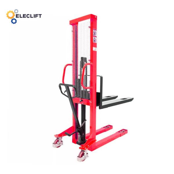 1150mm Fork Length Electric Manual Pallet Stacker 1000kg Capacity