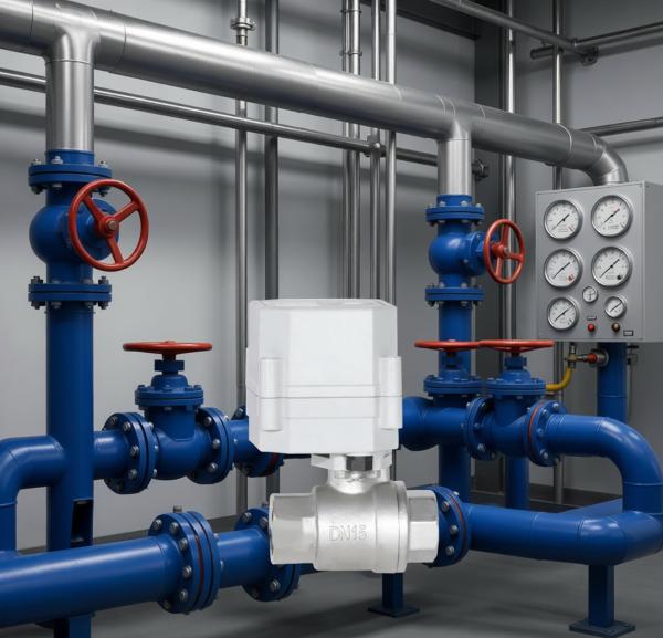 Etrany 1/2 DN15 SS304 NPT Ball Valve Normally Closed DC9-24v Motorized Water Flow Regulation Control 0.5m Cable ODM OEM