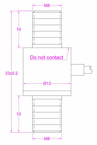 Miniature In-line Load Cell 2kN 3kN 5kN Tension Compression Force Sensor With M8 Screw