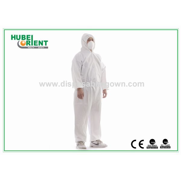 Comfortable Disposable Protective Clothing Coverall Waterproof Anti-Bacterial