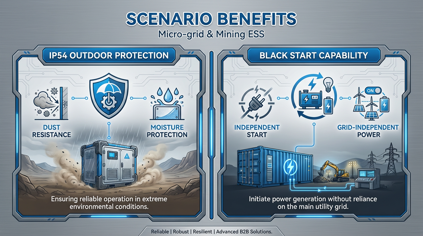 125kW 261kWh Off-grid Microgrid BESS for Mining & Remote Area Reliable Liquid Cooled ESS