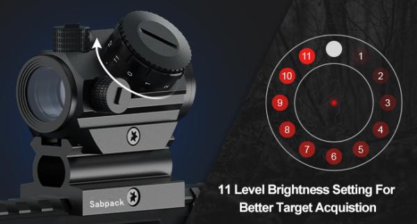 sabpack red dot sight T1PRO  1x22mm Compact sight 3 MOA Red Dot