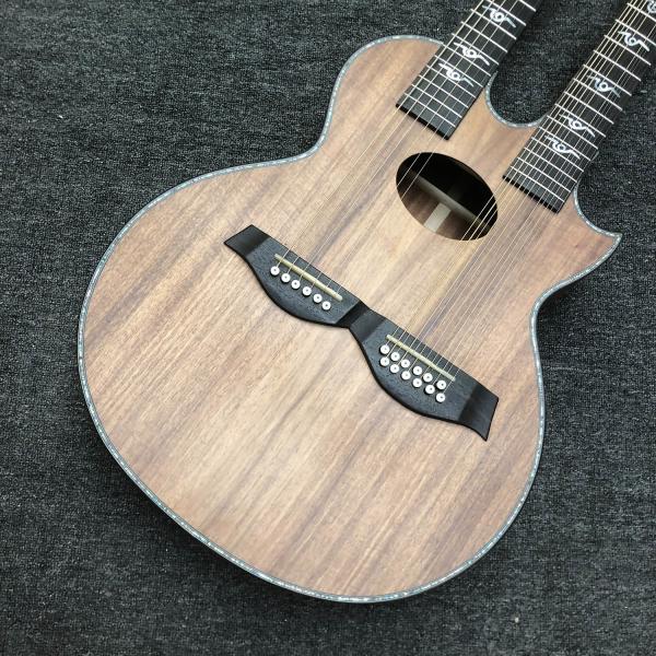 Custom PS14dk style Ritchie Sambora model 6/12 strings double neck acoustic guitar