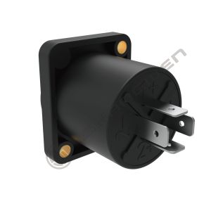 Loudspeaker rectangulaire 2 trous Panneau de montage terminal de soudure HPC 4 broches Speakon Hembra Audio Jack connecteur Audio connecteur