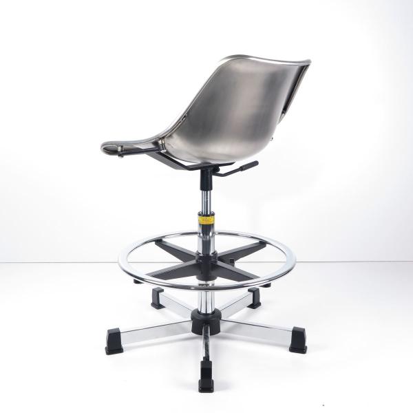 201 Stainless Steel ESD Cleanroom Chairs NO Armrest With Foot Rest Meet 100 Class