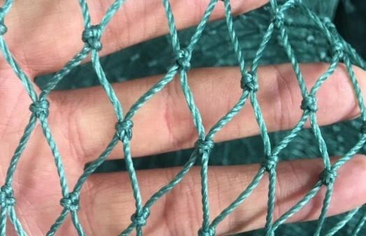 Green Commercial Fishing Net 1mm-8mm Twine Diameter 10mm-1500mm Mesh Size