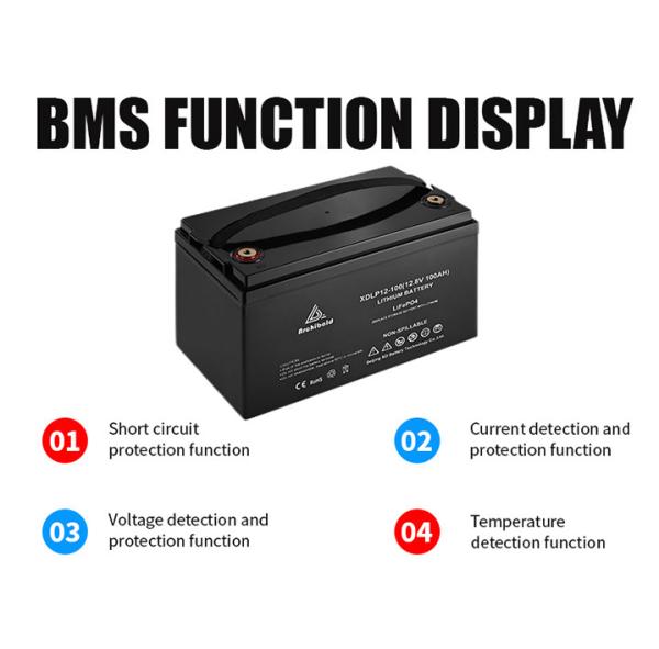 Solar Rv Marine 12v Lifepo4 Battery 100ah Rechargeable
