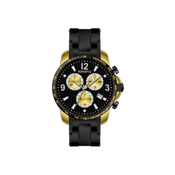 Rubble Strap Multifunction Wrist Watch Alumium Case For Men 45.0mm