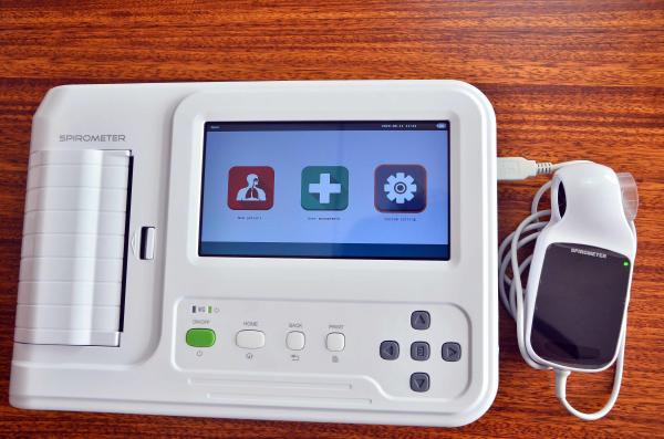 7 color  touch Screen Digital Spirometer Breathing Diagnostic Spirometry with printer portable lung function tester