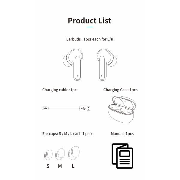 110 стерео Earbuds наушника V5.1 дней TWS Bluetooth истинный беспроводной