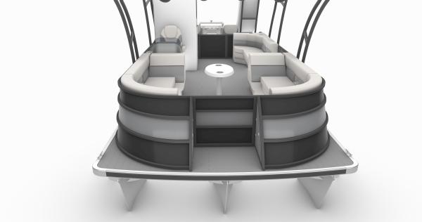 Bateau de ponton à deux étages en aluminium de 25-30 pieds pour 12 personnes