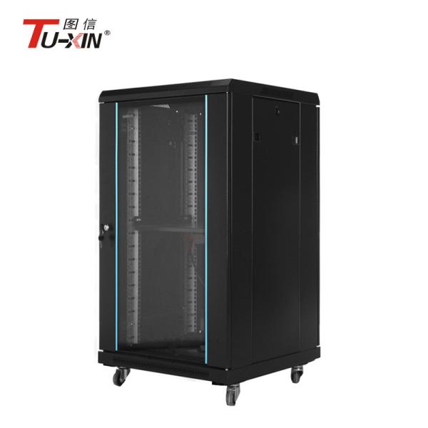 Data Center 19 Inch Equipment Rack , Impact Resistance Floor Standing Server Cabinet