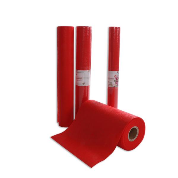 Pink Embossed Pp Non Woven Wrapping Paper Gift Packaging Material