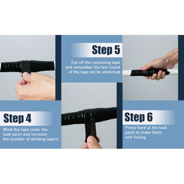 Self-Fusing Silicone Tape Weatherproof Adhesive Sticker for Emergency Pipeline Repair