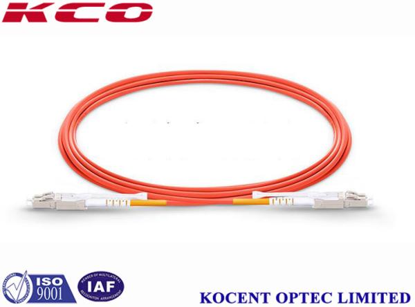 Lc Fiber Optic Patch Cord , OM1 62.5/125 Multimode Fiber Optic Patch Cables