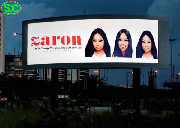 P10 Full Color LED Advertising Screen , Rgb Technology Led Display Outdoor High Refresh Rate