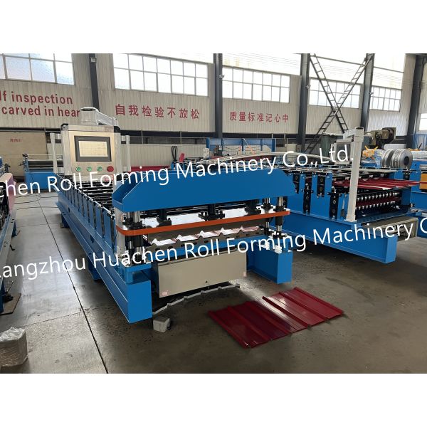 Trapezoid Roofing Tile Roll Forming Machine Standing Seam Roof Rolling