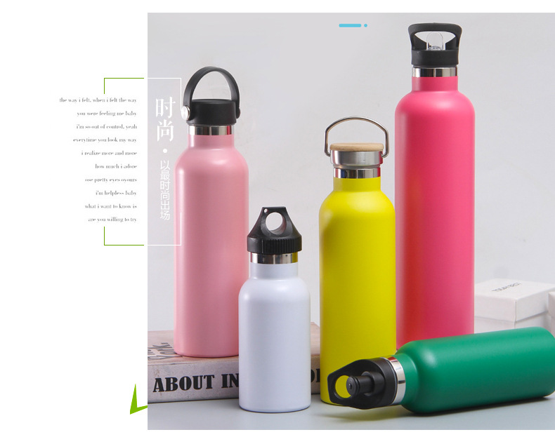 Insulated Portable Cross-border Large-capacity Cup American-style Large-mouth Stainless Steel Sports Water Bottle Outdoor Fashionable Cycling Flask