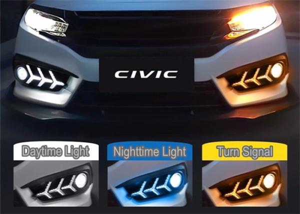 Lamborghini Style Universal Fog Lamp Rear Bumper Led Lights For Honda New Civic 2016 2018