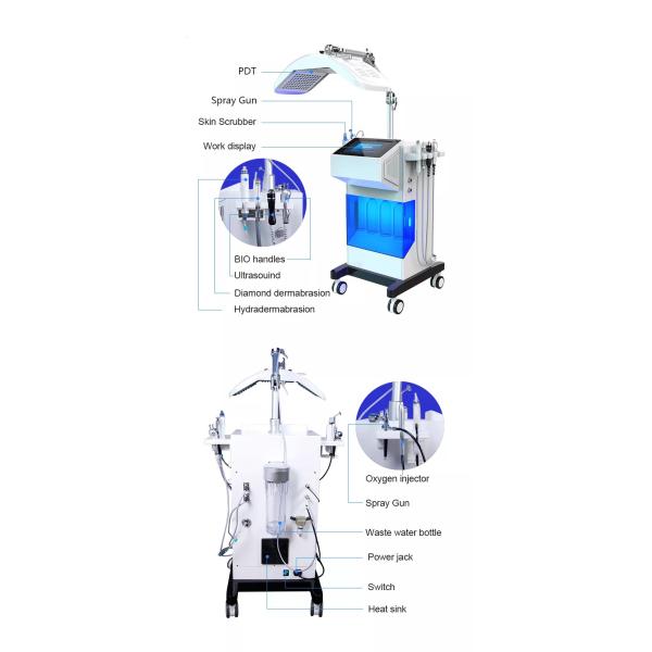 8 dans 1 soins de la peau hydrauliques de Dermabrasion Microdermabrasion de machine faciale multifonctionnelle de beauté
