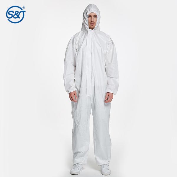 Cheap Disposable Coverall non woven Microporous PP+PE film coverall type5/6 coverall