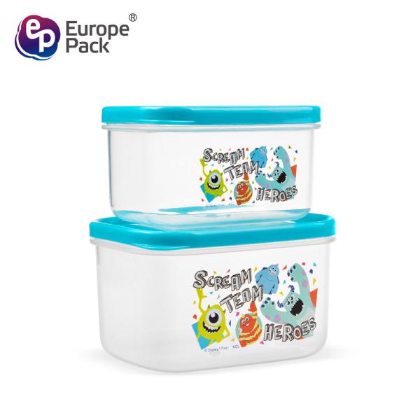 Cartoon pattern Plastic food containers with lids preservation box