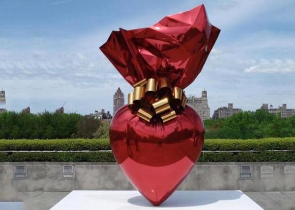 Grande chapeamento Titanium das esculturas decorativas de aço inoxidável exteriores do jardim dos doces