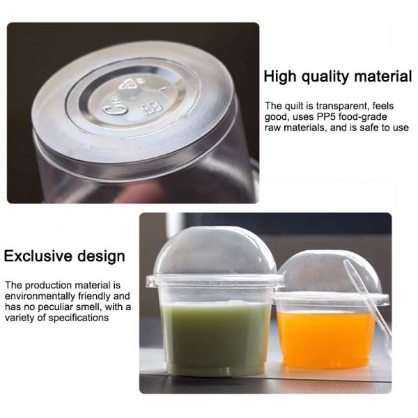 Small Plastic PP Disposable Mango jelly dessert cups For Pudding Ice Cream