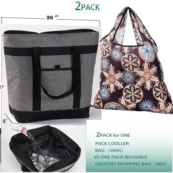 Large Capacity Insulation  Handbag Outdoor Camping Ice Pack Foldable Storage Picnic Cooler Bag