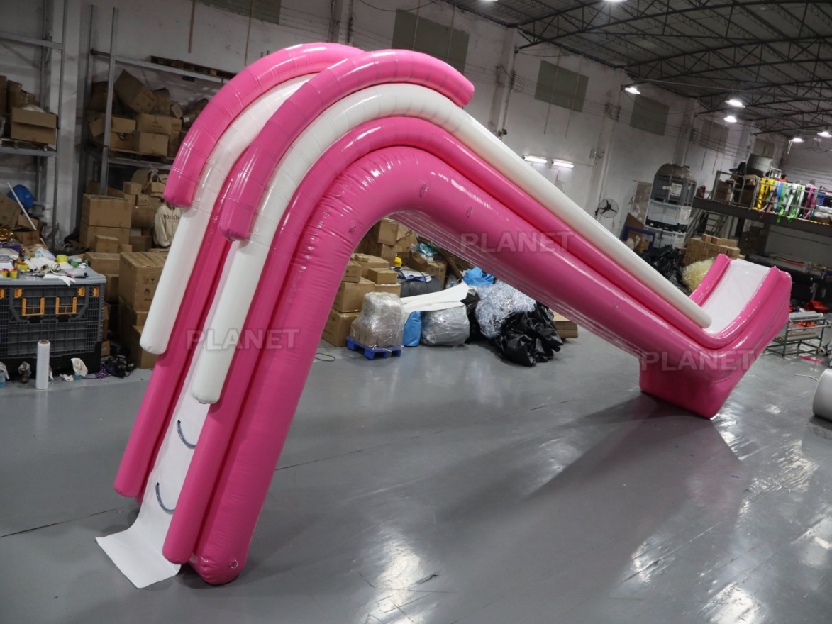 Customized Floating Inflatable Yacht Water Slide Inflatable Dock Slide for Sea Lake