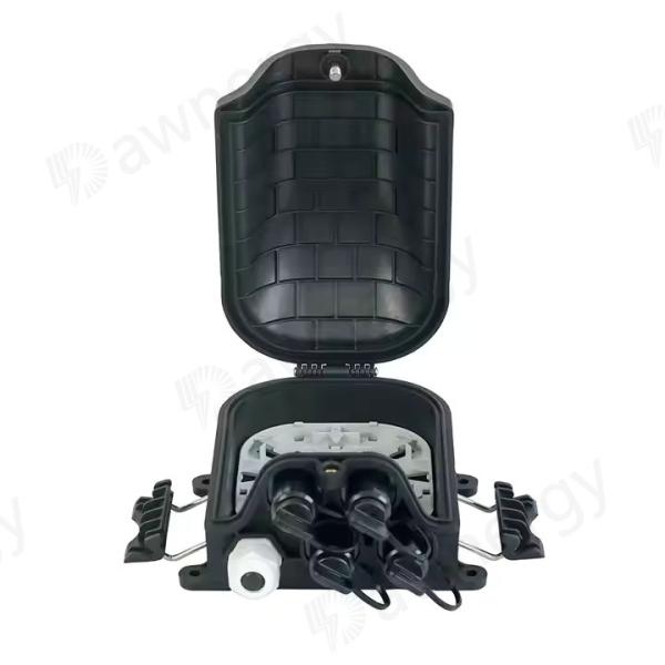 Caja de distribución de fibra de PP IP68 compacta con accesorios de acero inoxidable