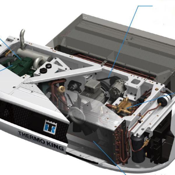 Thermo King Ev-600 Self-Powered Combined Diesel Engine Driven Semi-Trailer Thermo King Van Refrigeration Units
