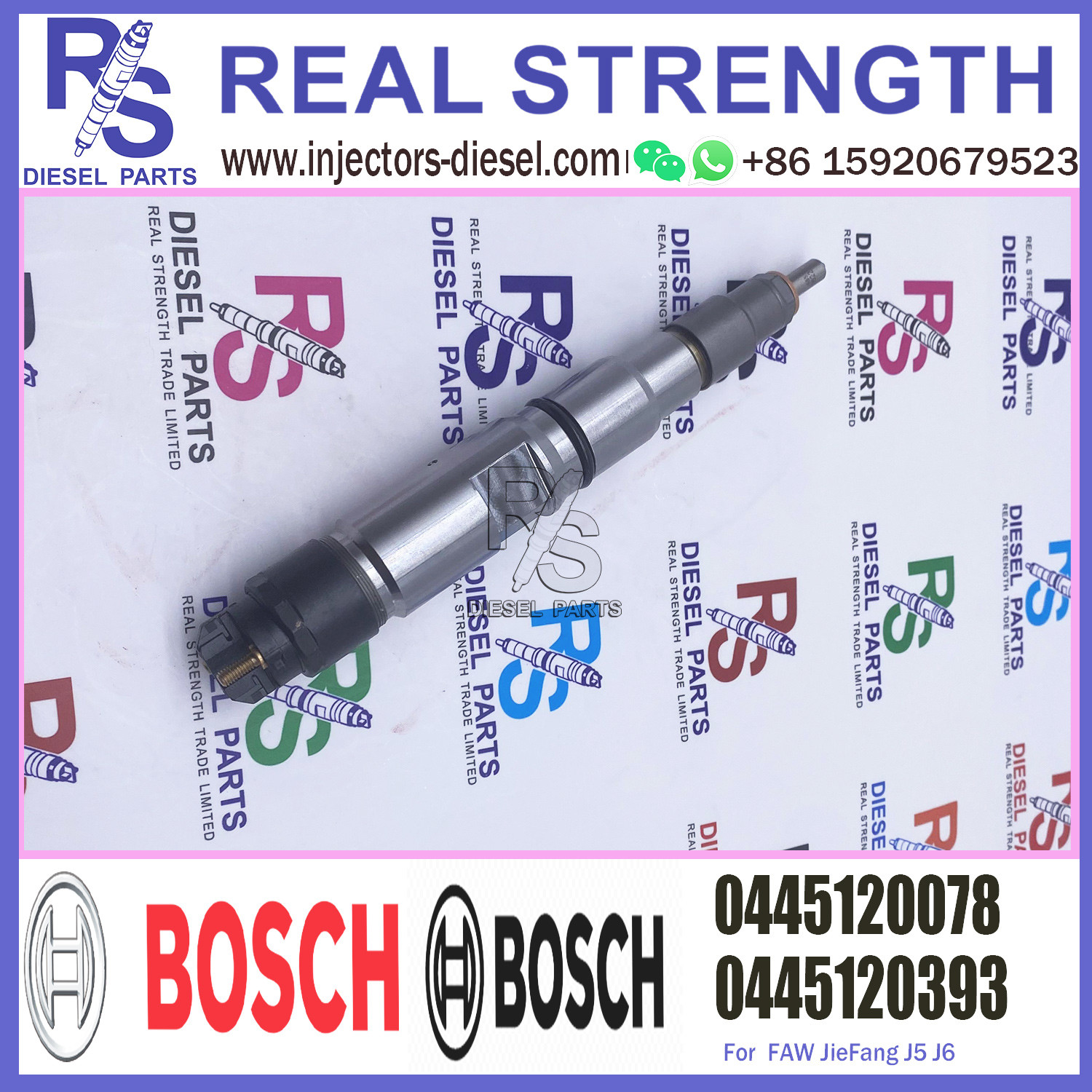 Инжектор 0445120078 коллектора системы впрыска топлива Bosch двигателя Faw инжектора OEM BOSCH дизельный