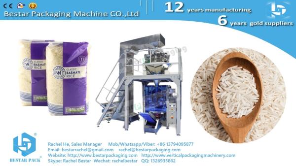 Automatic 2500g Rice Bag Packing Machine with 10 Head Weigher BSTV-750AZ