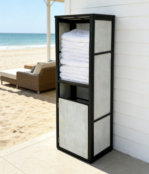Outdoor Modern Single Hotel Towel Valet for Pool Towel Storage