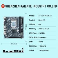 2e génération 3e génération Intel LGA1155 carte mère H61 X7 V91 PC carte mère DDR3