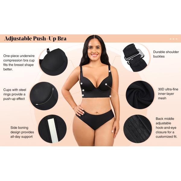 HEXIN женский бесшовный бюстгальтер и трусики с Deep Cup Shapewear Incorporated