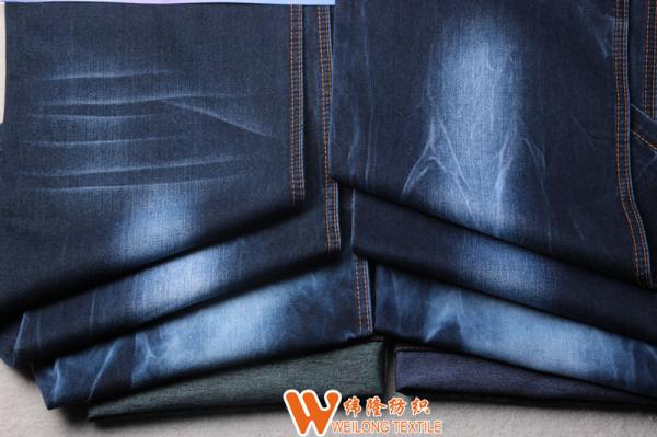 matéria têxtil poli da sarja de Nimes da tela da sarja de Nimes do Spandex do algodão do SPX 2 de Ctn 32 da sarja 66 do Slub 10.7oz