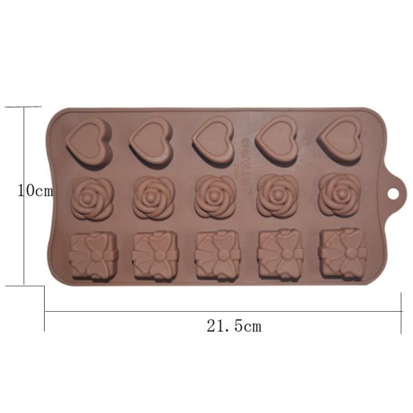 Bolo feito sob encomenda de Rose Heart Shaped For Candy dos moldes do chocolate do silicone