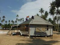 Hotel del banco del braguero de acero ligero del tejado/casa de planta baja prefabricados de Overwater de la playa del centro turístico isleño
