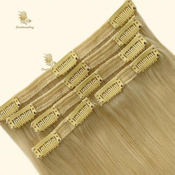 Pre-Bonded Style Clips Clip Ins Hair Double Drawn 100% Virgin Human Hair Extensions