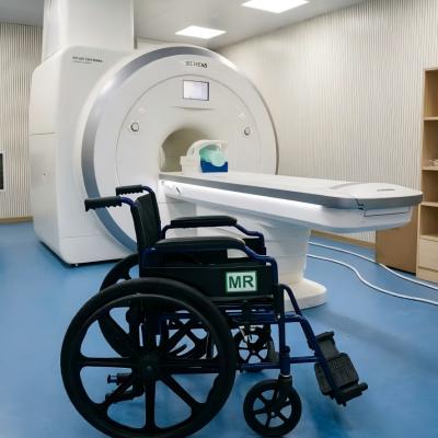 Foldable Non Magnetic Wheelchair with 100×65×90cm Overall Size for MRI