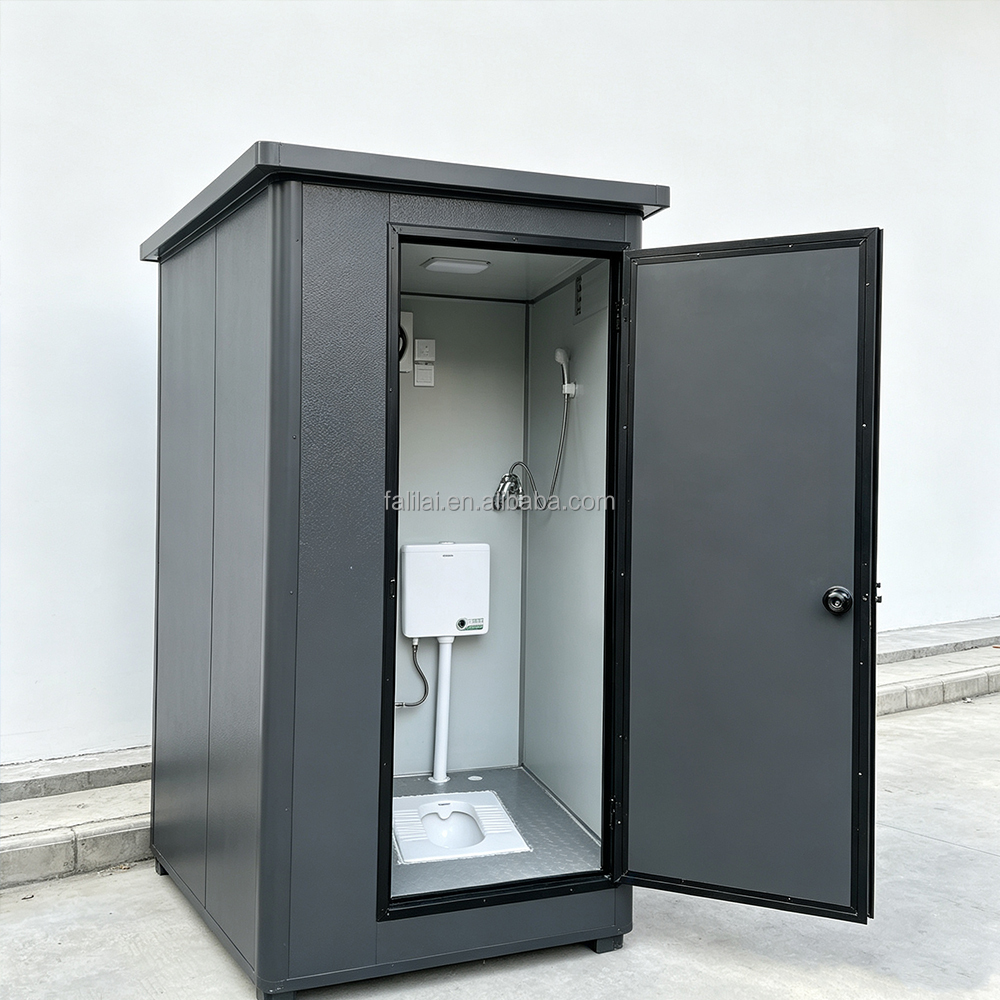 Low Price Mobile Single or Double Toliet Customized Tiny Home Portable Bathroom Cheap Public Portable Toilet