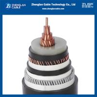 8.7/15kv câble d'alimentation à tension moyenne AWA câble blindé 1x120/16mm2 Cu/SC/XLPE/SC/CWS/PVC/AWA/PVC CEI 60502-2