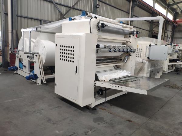 Edge Embossing Wallboard Facial Tissue Making Machine , Roll To Roll Slitting Machine